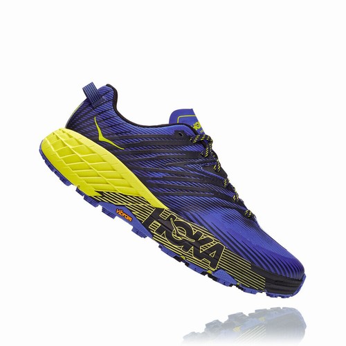 Hoka One One SPEEDGOAT 4 Trail Running Shoes For Men India Blue/Green IN-6489